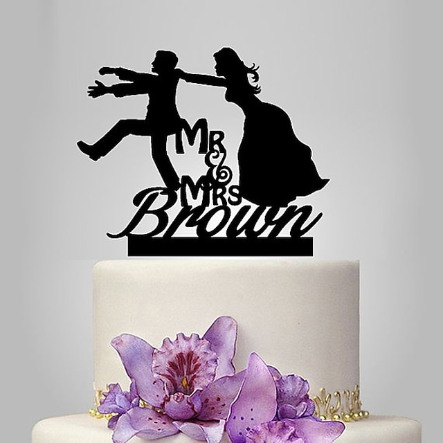  Cake Topper Garden Theme / Classic Theme / Fairytale Theme Classic Couple Acrylic Wedding / Anniversary / Bridal Shower with OPP