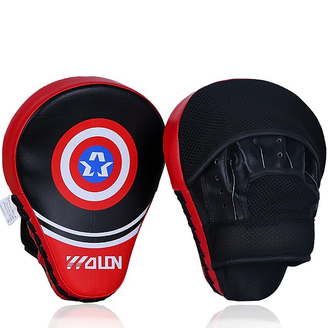  Punch Mitts For Boxing Strength Training Leather Red Blue Black