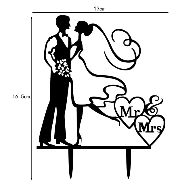  Kaketilbehør Akryl 1 Bryllupsfest / Klassisk Tema