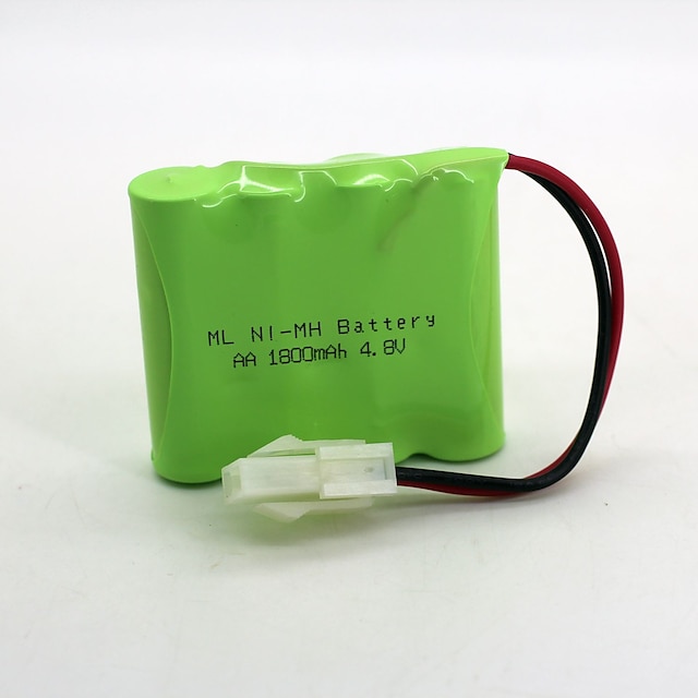  batería de níquel-hidrógeno ni-mh aa 1800mah 4.8v 557 cabeza 1 pieza (color verde)