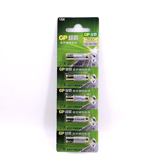  High Quality Gp Ultra High Alkaline Battery 27A 12V (5 In 1)