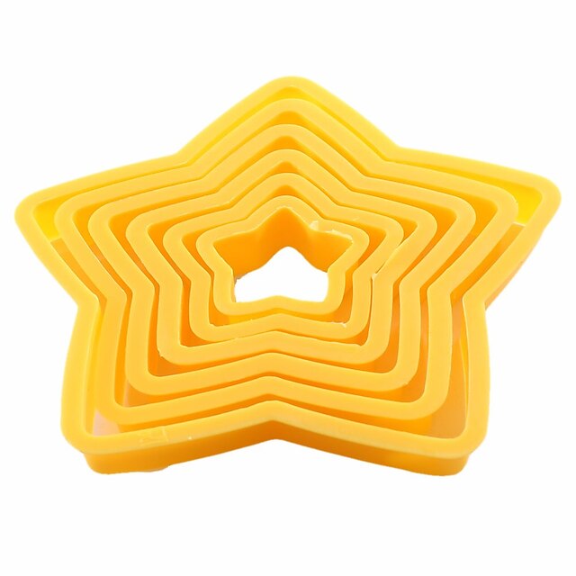  Set of 6 Nesting Star Fondant Cake Cookie Cutter Random Color