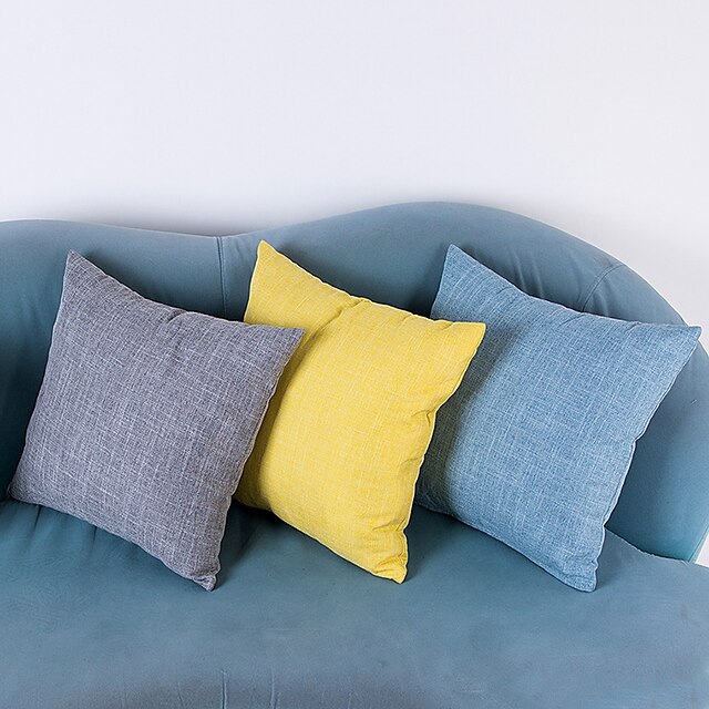  1 pcs Linen Pillow Case, Solid Casual Modern/Contemporary