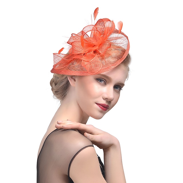  Tulle / Feather Kentucky Derby Hat / Fascinators / Headwear with Floral 1PC Wedding / Special Occasion / Horse Race Headpiece