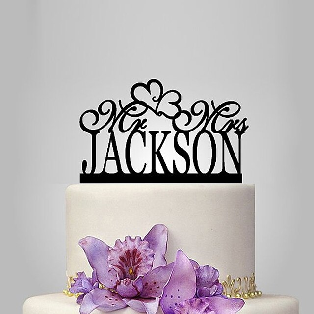  Cake Topper Garden Theme / Classic Theme / Rustic Theme Acrylic Wedding / Anniversary / Bridal Shower with OPP