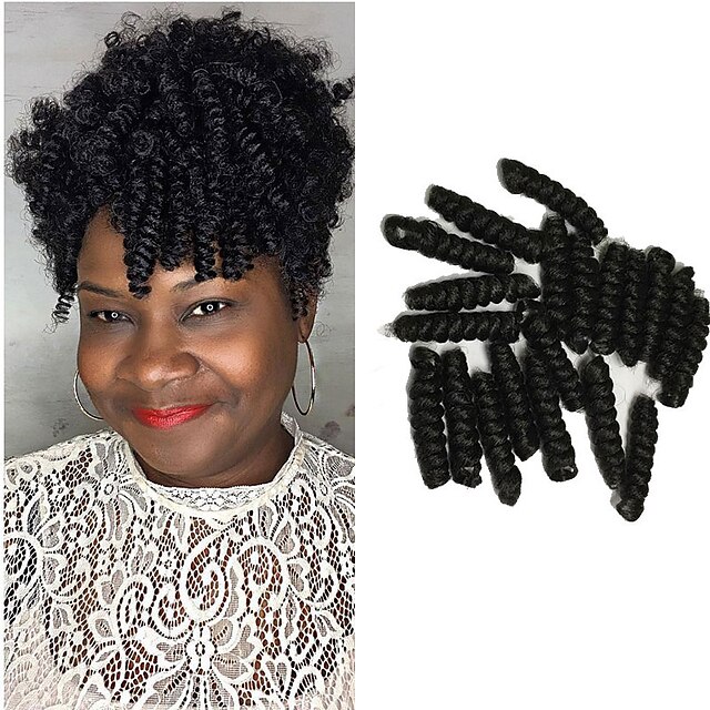  Braiding Hair Curly / Bouncy Curl / Crochet Pre-loop Crochet Braids Synthetic Hair 20 roots / pack, 1pc / pack Hair Braids 100% kanekalon hair