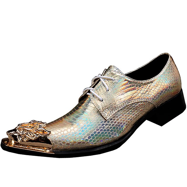  Homens Sapatos formais Pele Napa Primavera / Outono Vintage Oxfords Dourado / Festas & Noite / Festas & Noite / Ao ar livre