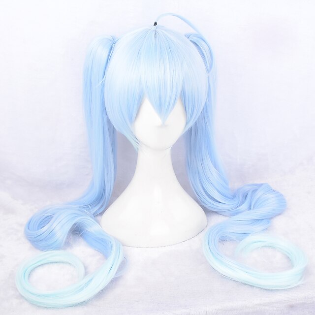  Cosplay Perücken Vocaloid Snow Miku Anime/ Videospiel Cosplay Perücken 110 CM Hitzebeständige Faser Unisex