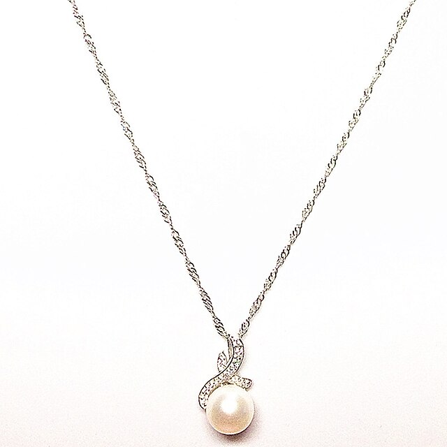  Pentru femei Perle Coliere cu Pandativ - Perle, Plastic Design Unic, Stil Atârnat Alb Coliere Pentru Cadouri de Crăciun, Zi de Naștere, Cadou