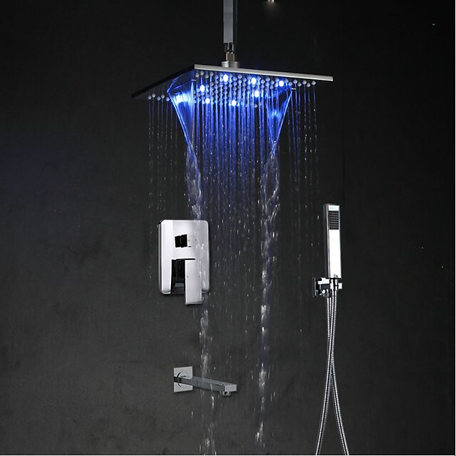  Duscharmaturen - Moderne Chrom Badewanne & Dusche Keramisches Ventil Bath Shower Mixer Taps / Messing / Einhand Ein Loch