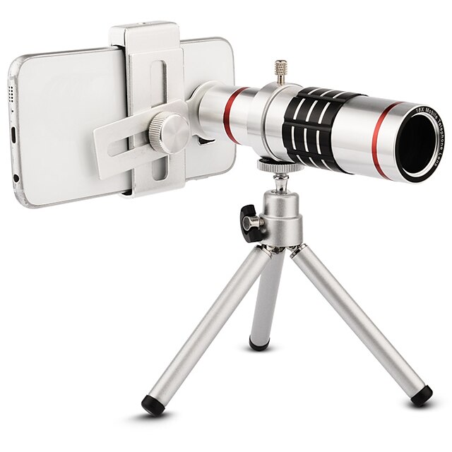  Høy kvalitet 18x ​​zoom optisk teleskop teleobjektiv telefon kameralinser med stativ for iphone 6 7 samsung s7 xiaomi mi6