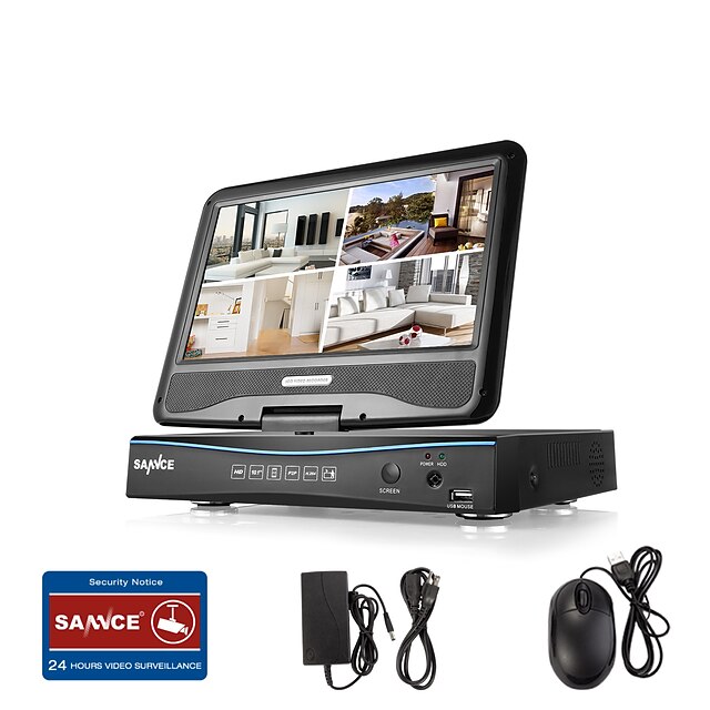  SANNCE 4 Channel H.264 NTSC / PAL 1280*960 mp / CIF Real Time (352*288) / D1 Real Time (704*576) DVR Card NVR Card