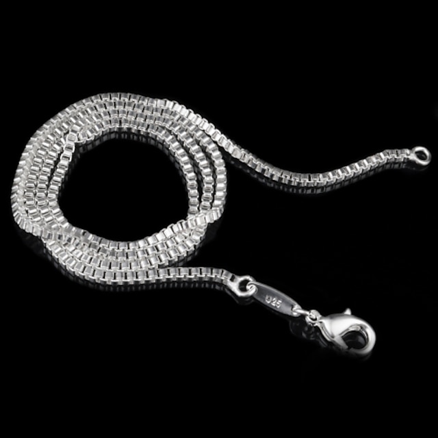  Dame Kædehalskæde Basale minimalistisk stil Sølv 1# 2# 3# 4# 5# Halskæder Smykker Til Fest Bryllup Gave Afslappet Daglig