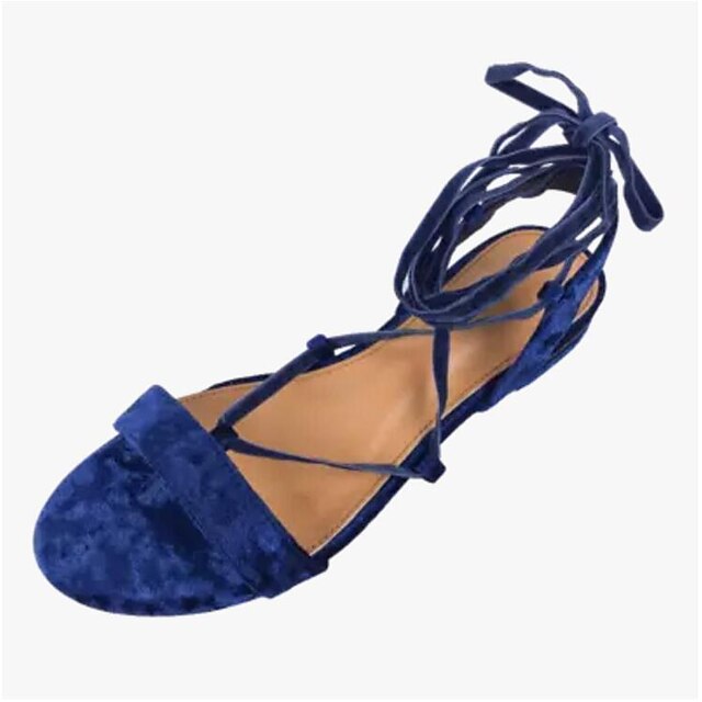  Women's Shoes PU Summer Slingback Sandals For Casual Blue