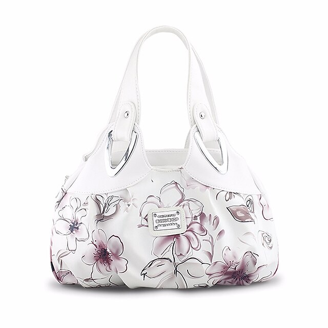  Women's Bags PU Shoulder Bag for Outdoor All Seasons White Black