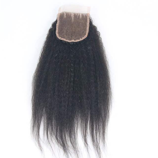  top quality kinky straight 3.5x4 lace closure brazilian 100% unprocessed human hair middle free three part 3.5x4 lace closure with baby hair