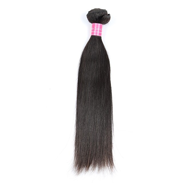  1 Bundle Brazilian Hair Straight Human Hair Natural Color Hair Weaves / Hair Bulk Human Hair Weaves Human Hair Extensions