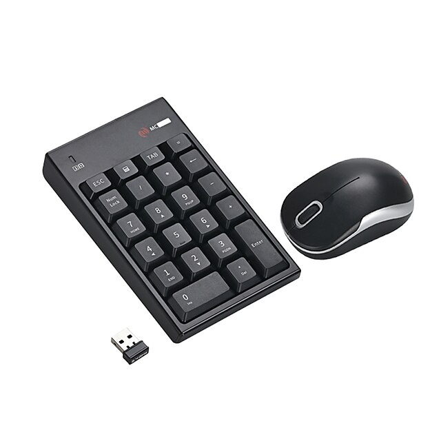  61CB Sans fil 2,4 GHz numéro clavier clavier de bureau Mini Siliencieux 22 pcs Clés