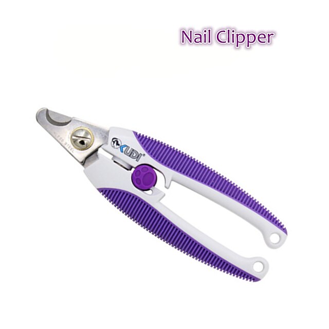  Dog Grooming Health Care Stainless Steel ABS Nail Clipper Portable Pet Grooming Supplies Purple