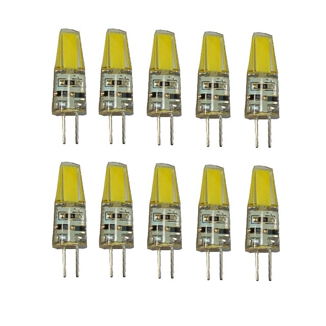  1.5 W Becuri LED Bi-pin 100-150 lm G4 T 1 LED-uri de margele COB Decorativ Alb Cald Alb Rece 12 V / 10 bc / RoHs