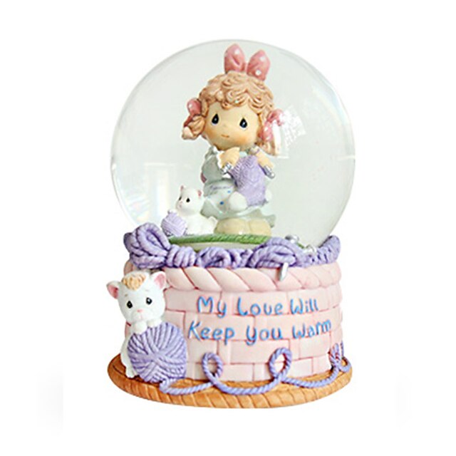  Music Box Snow Globe Classic Rotating Unique Crystal Resin Glass Women's Unisex Girls' Kid's Adults Kids Graduation Gifts Toy Gift