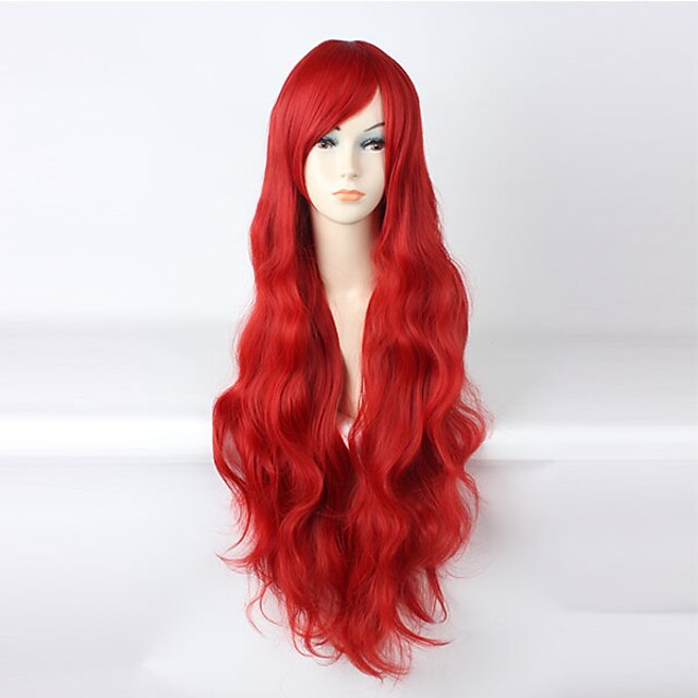  Cosplay Cosplay Cosplay Wigs Women's 34 inch Heat Resistant Fiber Red Anime Wig