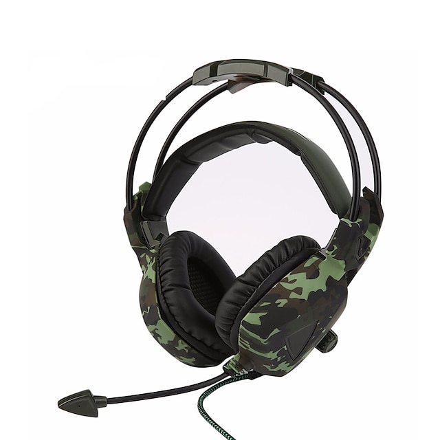  SADES SA-931 Super Stereo Bass Camouflage Headphones Home Office Gaming Gamer Noise Isolation Comfortable Headsets