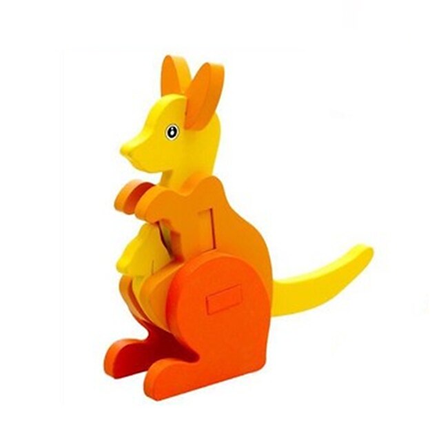  3D Puzzle Pegged Puzzle Wooden Model Kangaroo Fun Wood Classic Kid's Unisex Toy Gift