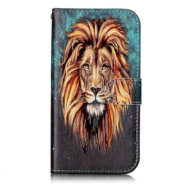  Capinha Para Samsung Galaxy J3 (2017) / J3 (2016) / J3 Carteira / Porta-Cartão / Com Suporte Capa Proteção Completa Animal Rígida PU Leather