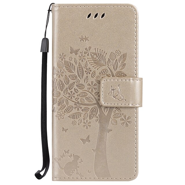  Capinha Para Samsung Galaxy S8 Plus / S8 / S7 edge Carteira / Porta-Cartão / Com Suporte Capa Proteção Completa Árvore Rígida PU Leather