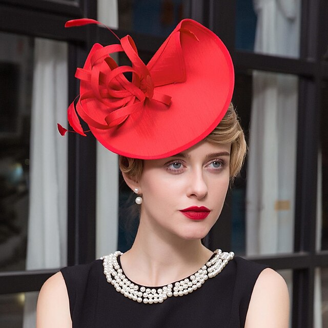 Polyester Fascinators Kentucky Derby Hat with Feather 1PC Fall Wedding ...