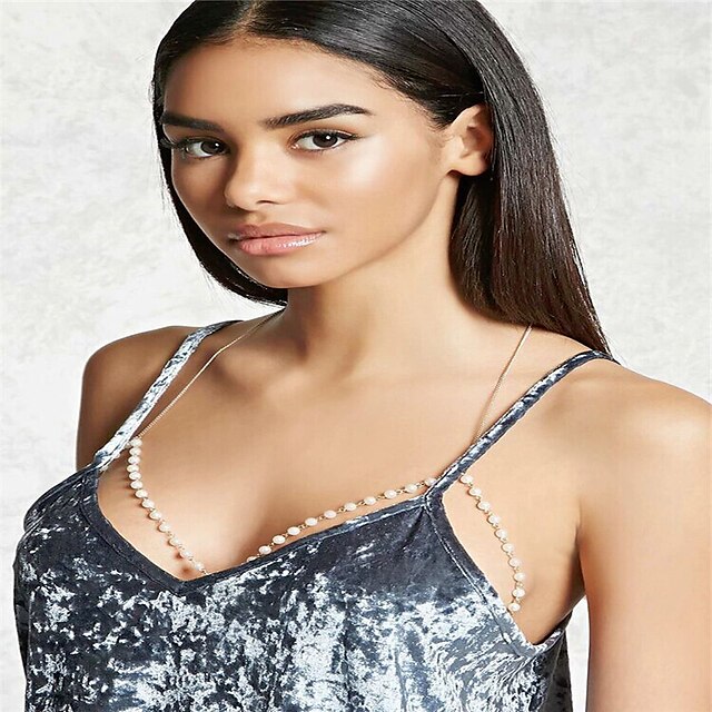  Body Chain Fashion Handmade Women's Body Jewelry For Casual Imitation Pearl Gold Silver