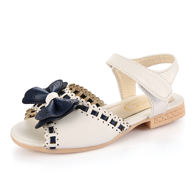  Girls' Sandals Summer Comfort Leatherette Outdoor Office & Career Party & Evening Casual Low Heel Bowknot Magic Tape