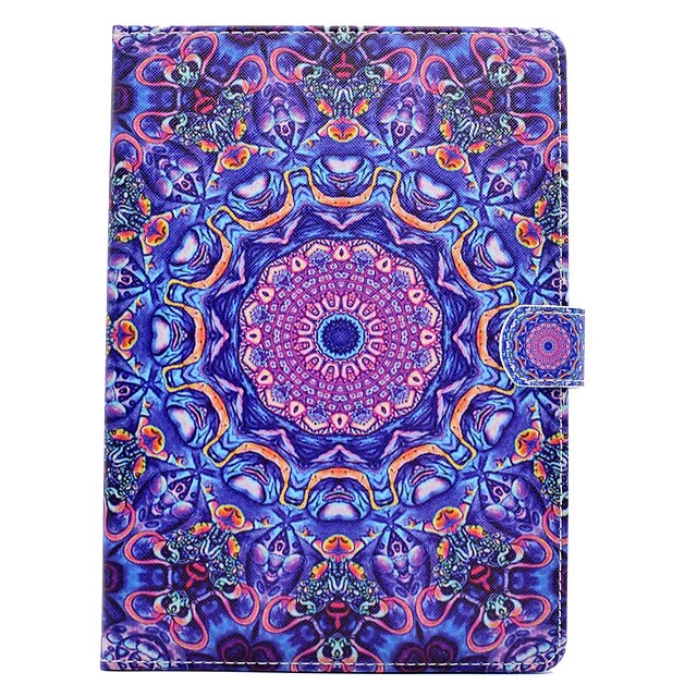  telefone Capinha Para Apple Capa Proteção Completa iPad Air iPad 4/3/2 iPad Air 2 iPad (2017) iPad Pro 9.7 '' maçã Porta-Cartão Hibernação / Ligar Automático Com Relevo Flor Rígida Couro PU