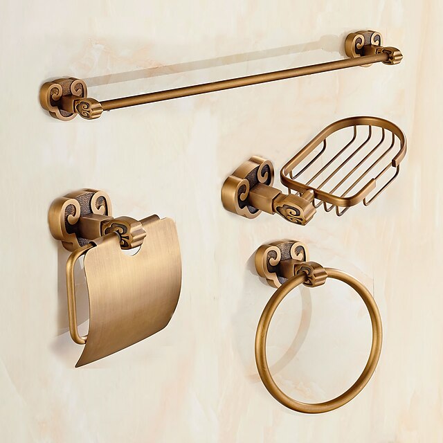  Set di accessori per il bagno Antico Ottone 1 set - Bagno dell'hotel