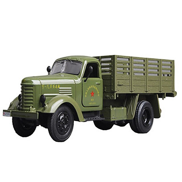  1:64 Metalic Plástico Veículo Militar Caminhão de transporte militar Caminhões & Veículos de Construção Civil Carros de Brinquedo Modelo de Automóvel Música e luz Carro Unisexo Para Meninos Para