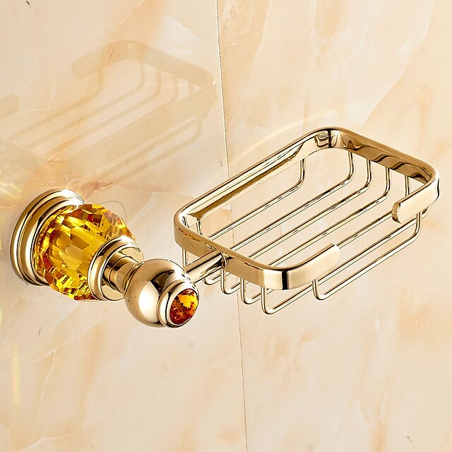  Soap Dishes & Holders Contemporary Brass 1 pc - Hotel bath