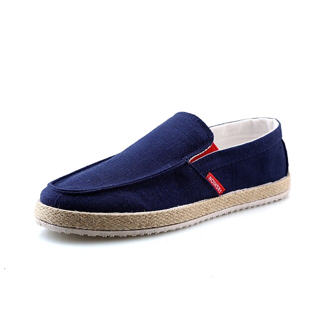  Men's Loafers & Slip-Ons Comfort PU Spring Fall Casual Comfort Black Dark Blue Gray Light Blue Under 1in