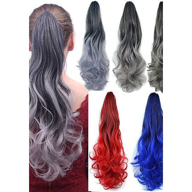  long body wave ponytail women synthetic cheap cosplay party hair extension