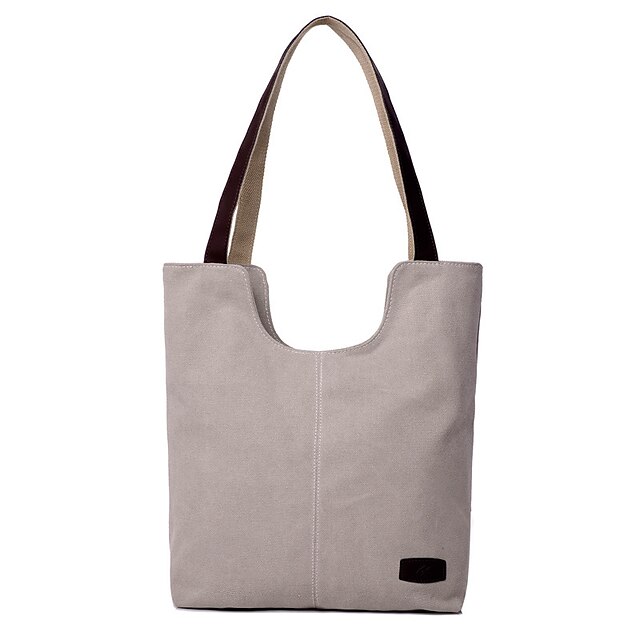  Women Bags Canvas Tote for Wedding Event/Party Casual Formal Outdoor All Seasons Black Beige Dark Blue Gray Brown