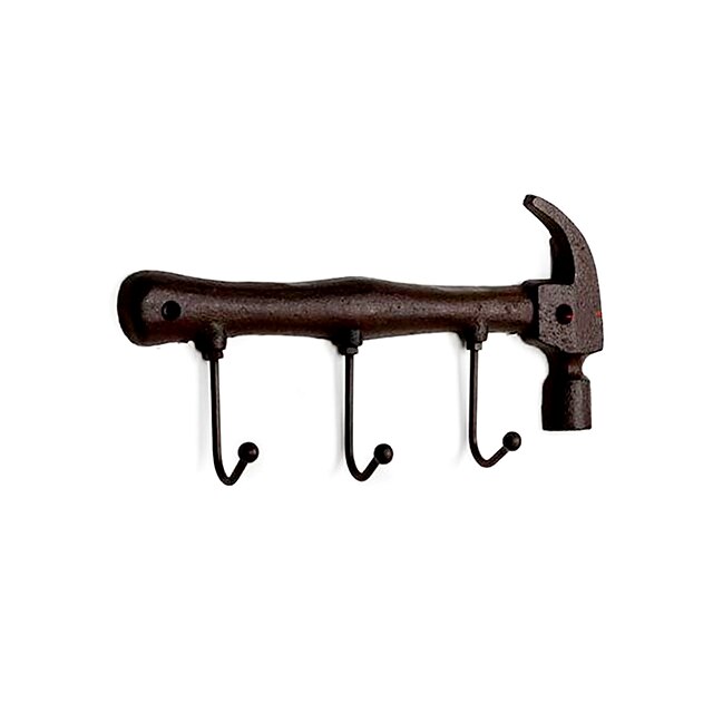  Vintage Creative Wall Door Rack Iron Material Easy Installation Convenient to Use