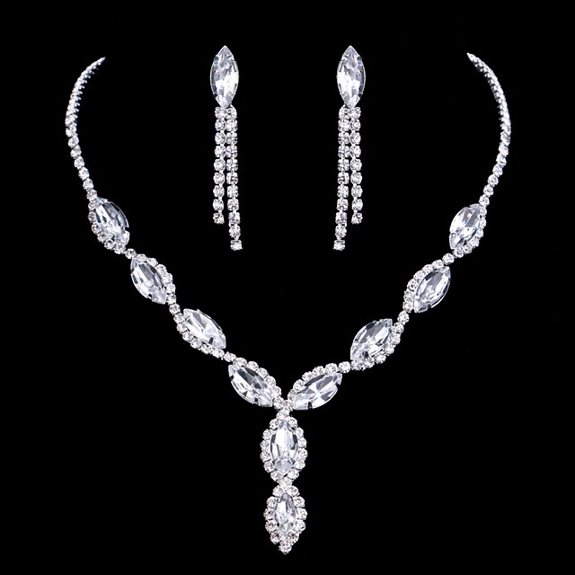  Women's AAA Cubic Zirconia Bridal Jewelry Sets Unique Design Pendant Initial Cubic Zirconia Earrings Jewelry White / Red / Multicolor For Wedding Party Special Occasion