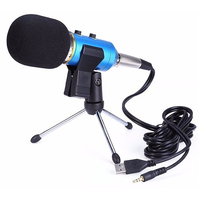  Con filo Microfono a condensatore Microfono di Computer 3,5 mm per la registrazione e la trasmissione in studio