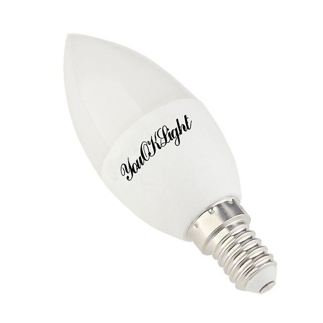  1PC 4 W أضواء شموغ LED 300-350 lm E14 E12 10 الخرز LED SMD 5730 أبيض دافئ أبيض كول 85-265 V