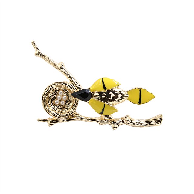  Women's Brooches Animal Unique Design Fashion Euramerican Brooch Jewelry Yellow For Wedding Party Special Occasion Daily Casual