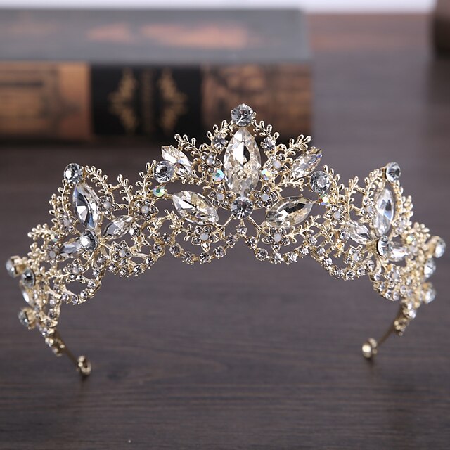  Strass / Liga Tiaras / Decoração de Cabelo com Floral 1pç Casamento / Ocasião Especial Capacete