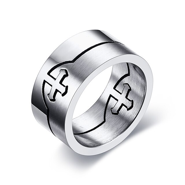  Men's Geometrical Ring - Stainless Steel Personalized, Basic, Simple Style, Fashion, Euramerican 7 / 8 / 9 / 10 / 11 Silver For Party Anniversary Birthday