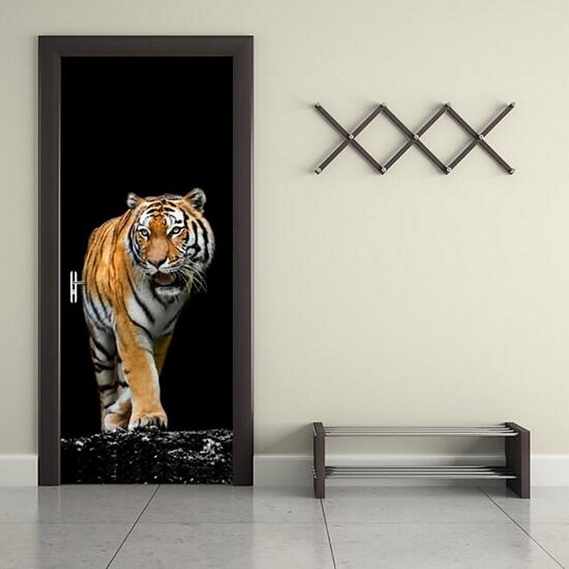  Animals Wall Stickers Animal Wall Stickers Door Stickers, Vinyl Home Decoration Wall Decal Wall Decoration 1 set