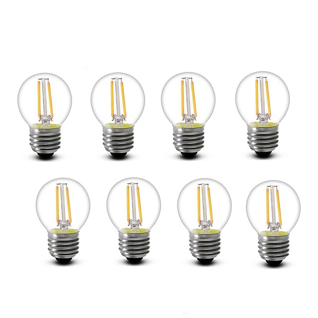  SHENMEILE 2W 200 lm E14 E27 LED Filament Bulbs G45 2 leds COB Decorative Warm White AC220 AC230 AC240
