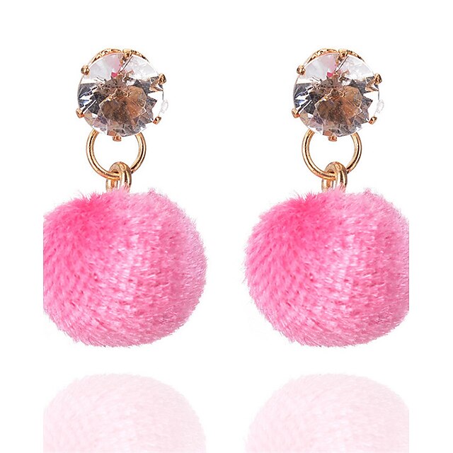  Women's Drop Earrings / Earrings - Rhinestone Ball Vintage, Bohemian, Punk Red / Wine / Candy Pink For Christmas Gifts / Wedding / Party